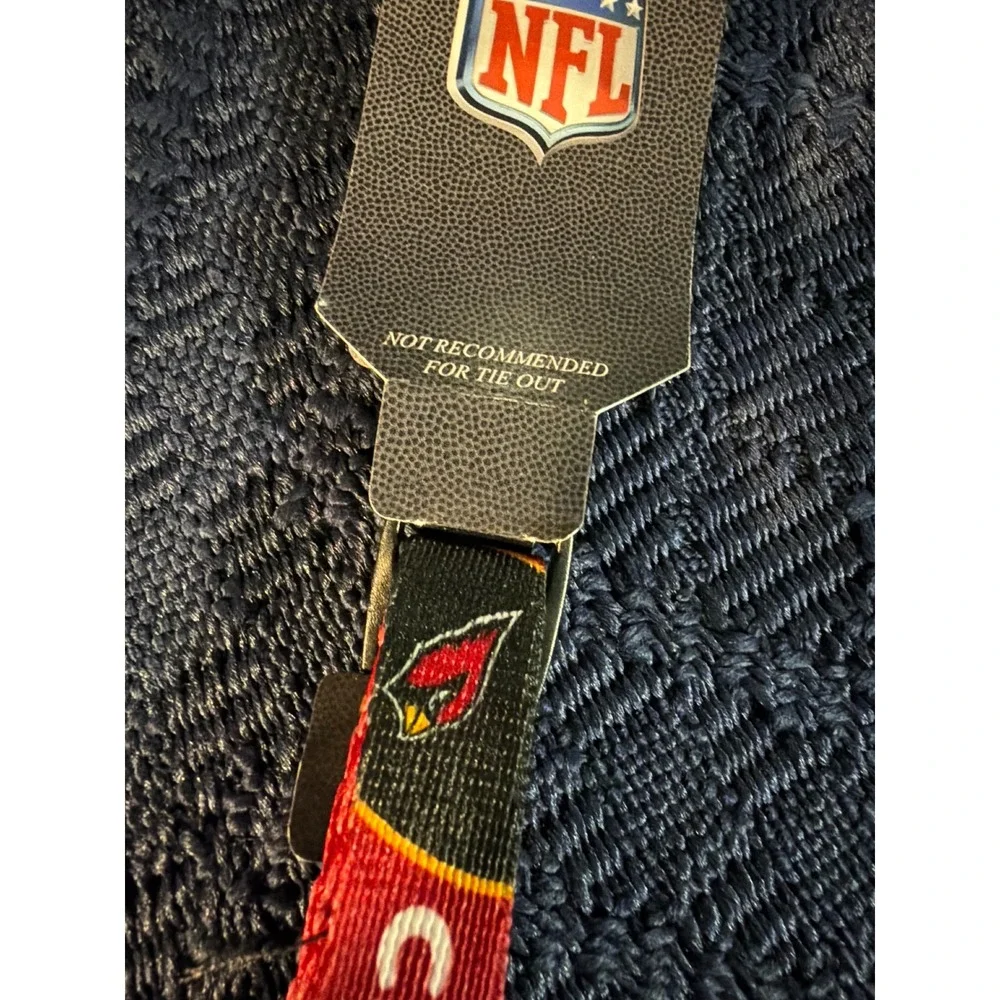 NFL Arizona Cardinals Adjustable Dog Collar Small 5/8 Webbing Red Black